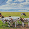 Ayrshire Cattle Herd Diamond Painting
