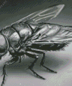 Black And White Horse Fly Diamond Painting