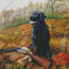 Black Hunting Dog Diamond Painting
