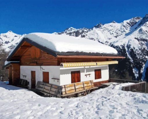 Cabin Refuge In Pitztal Diamond Painting