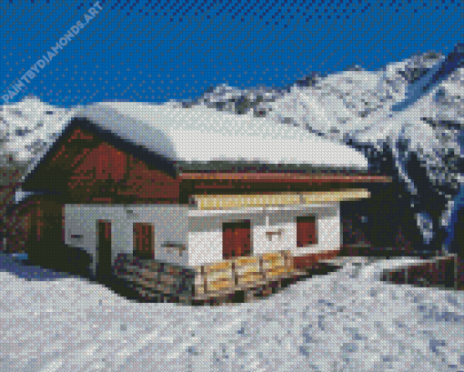 Cabin Refuge In Pitztal Diamond Painting