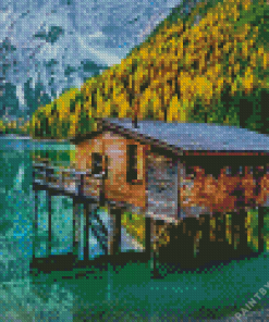 Cabins on the Lake Diamond Painting