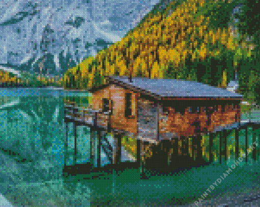 Cabins on the Lake Diamond Painting