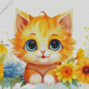 Cartoon Kitten Diamond Painting