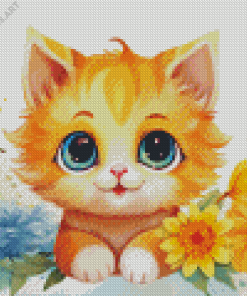 Cartoon Kitten Diamond Painting