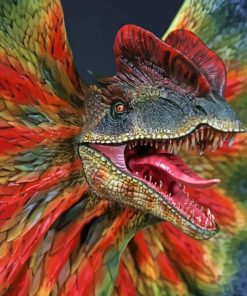 Dilophosaurus Head Diamond Painting