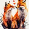 Fox Couple Art Diamond Painting