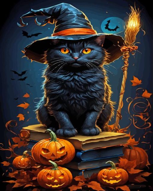 Halloween Cat Diamond Painting