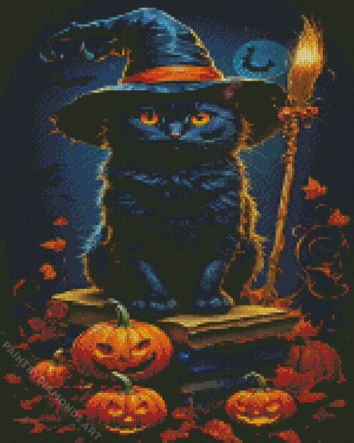 Halloween Cat Diamond Painting