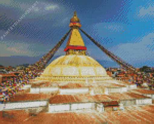 Kathmandu Stupas Diamond Painting