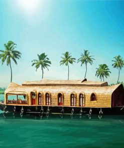 Kerala Boat Tour Diamond Painting