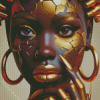 Kintsugi African Woman Diamond Painting