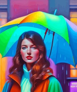 Lady and Umbrella Diamond Painting