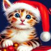 Mery Christmas Cat Diamond Painting