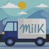 Milk Truck Diamond Painting