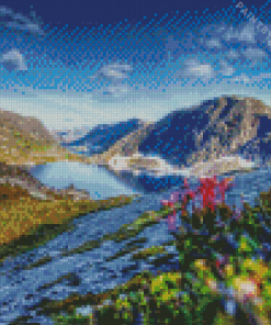 Mountain In The Spring Diamond Painting