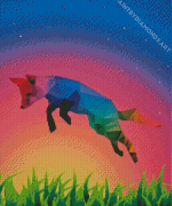 Rainbow Colorful Fox Diamond Painting