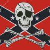 Rebel Flag And Skull Diamond Painting