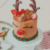 Reindeer Cake Diamond Painting