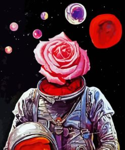 Rose Astronaut Diamond Painting