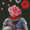 Rose Astronaut Diamond Painting