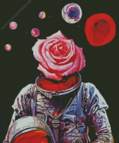 Rose Astronaut Diamond Painting