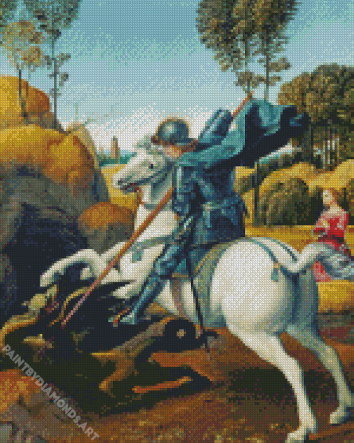 Saint George And The Dragon Diamond Painting