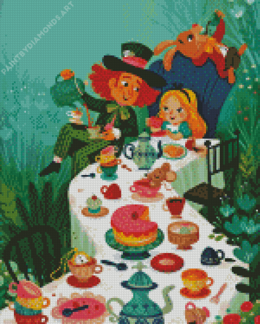 Tea Party Mad Hatter Diamond Painting