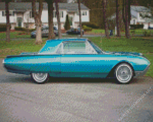 Blue 1961 Thunderbird Diamond Painting