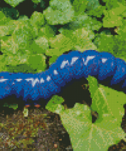 Blue Caterpillar Diamond Painting