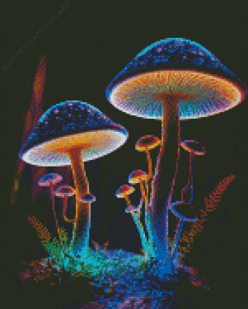 Colorful Mushroom Diamond Painting