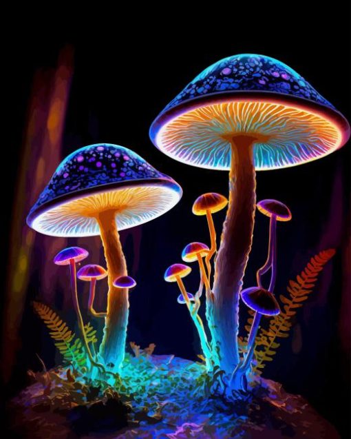 Colorful Mushroom Diamond Painting