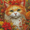 Fall Cat Diamond Painting