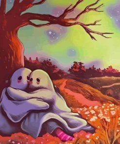 Ghost Couple Hugging Diamond Painting