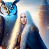 Lady with Owl Diamond Painting