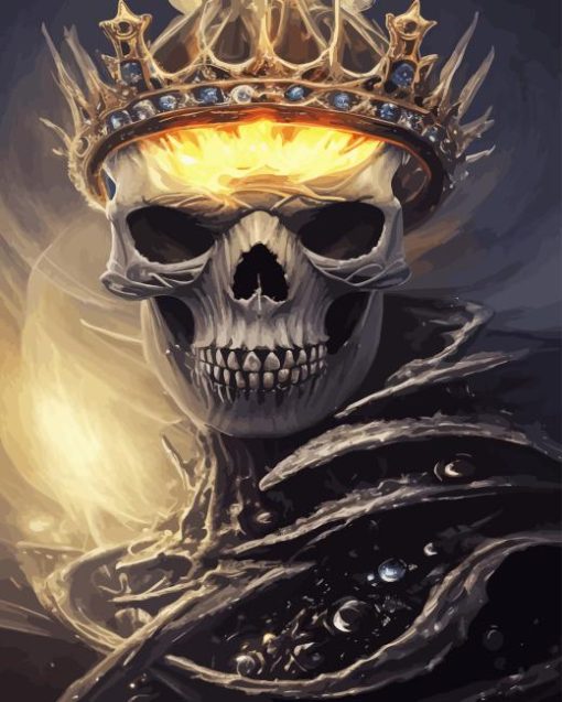 Skull With Crown Diamond Painting