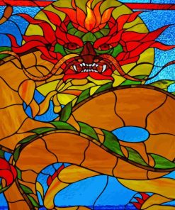 Stained Glass Dragon Diamond Painting