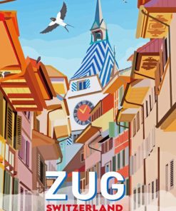 Zug Switzerland Poster Diamond Painting