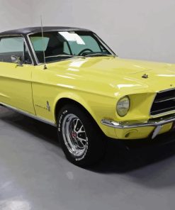 1967 Yellow Mustang Ford Diamond Painting