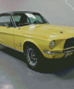 1967 Yellow Mustang Ford Diamond Painting