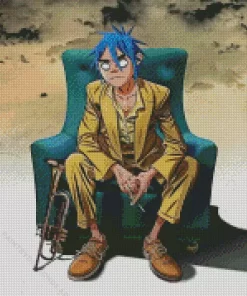 2 D Gorillaz Character Diamond Painting