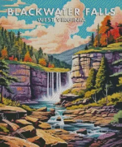 Blackwater Falls West Virginia Diamond Painting