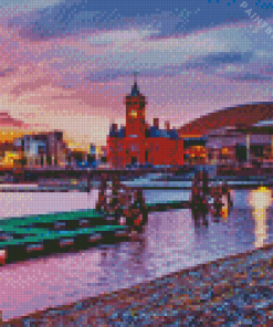 Cardiff Bay Sunset Diamond Painting