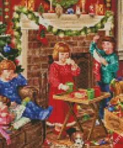 Christmas Children Diamond Painting