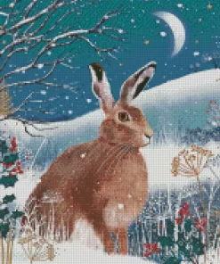 Christmas Hare Diamond Painting