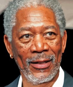 Close Up Actor Morgan Freeman Diamond Painting