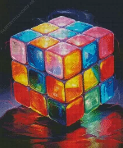 Colorful Rubiks Cube Diamond Painting