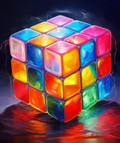 Colorful Rubiks Cube Diamond Painting