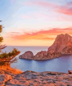 Es Vedra Island in Spain Diamond Painting