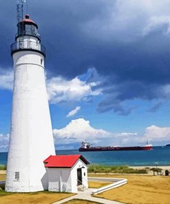 Fort Gratiot Lighthouse Diamond Painting